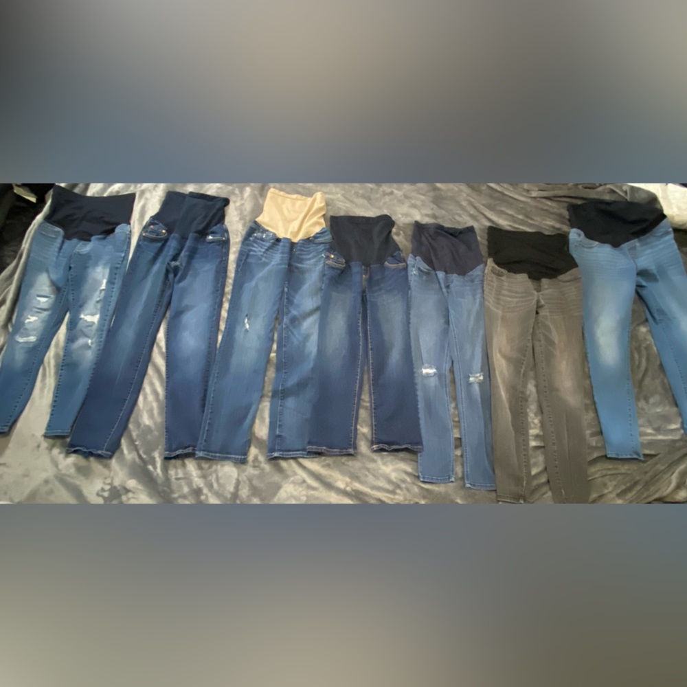 Gently used maternity jeans sizes medium and 4
